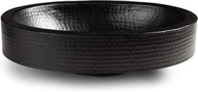 img 1 attached to 🚰 Stunning Matte Black Hand Hammered Skirted Vessel Bathroom Sink - Monarch Abode 19104 (17 inches)