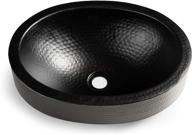 🚰 stunning matte black hand hammered skirted vessel bathroom sink - monarch abode 19104 (17 inches) logo