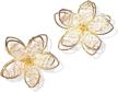 delicate hollow flower earrings fashion logo