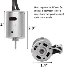 img 2 attached to 🚐 12 Volt RV Vent Motor: D-Shaft 1/8" Replacement Motor for Travel Trailer Camper Bathroom Exhaust Vent Range Hood