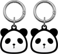 🐼 woouch panda silicone apple airtag case, cute airtag keychain, gps tracker holder for kids - enhanced seo logo