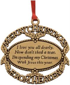 img 4 attached to 🌟 Stunning Gold-Colored 'Merry Christmas From Heaven' - A Heartwarming Gift