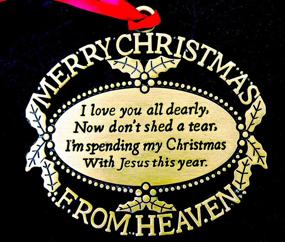 img 1 attached to 🌟 Stunning Gold-Colored 'Merry Christmas From Heaven' - A Heartwarming Gift