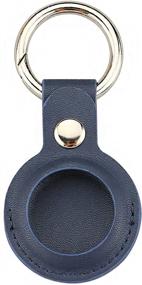 img 4 attached to Airtag Holder Case - Key Ring For Apple Airtag (Blue)