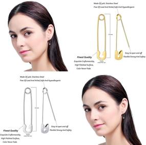 img 2 attached to 💫 Hoop Earrings, Lightweight Geometry Twisted Chunky Hoops in 14K Gold/Silver Plated, Loop Earrings with Cubic Zirconia Stud Earrings Set for Women and Girls