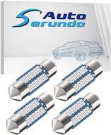 🚗 serundo auto de3175 led car bulb 31mm 1.22in - pack of 4pcs blue festoon bulbs for car map dome light and interior use logo