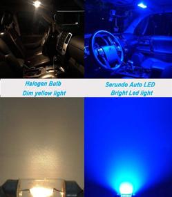 img 1 attached to 🚗 Serundo Auto DE3175 Led Car Bulb 31mm 1.22in - Pack of 4pcs Blue Festoon Bulbs for Car Map Dome Light and Interior Use