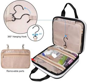 img 2 attached to Water-resistant Toiletry Bag with Hanging Hook - Travel Organizer with 4 Compartments & 1 Sturdy Hook, Perfect for Travel & Daily Use - Ideal Christmas/Holiday Gift
