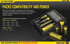 img 1 attached to 🔋 NiteCore D4 Charger Bundle with LCD Display for Li-Ion Ni-MH Ni-Cd Batteries + Car Adapter Combo