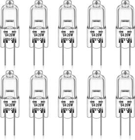 img 4 attached to 💡 DORshop G4 Halogen Light Bulb 2 Pin Base JC Type - Long Lifetime, Dimmable 10 Pack for Puck Lights, Pendants, Chandeliers - 2700K Warm White