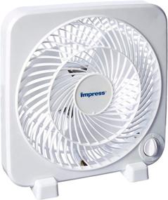 img 1 attached to 🌀 Impress IM-719BX Box Fan: Powerful Cooling in a Sleek White Design