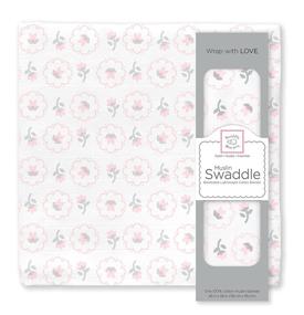 img 4 attached to 🌸 SwaddleDesigns Large Muslin Receiving Swaddle Blanket: Premium Cotton for Baby Girls/Boys - Soft, Boutique Quality, Perfect Shower Gift, Multiuse - Pastel Pink Posies, Parent Picks Award Winner (SDM-154PP)