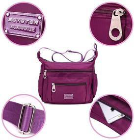 img 1 attached to Soyater Nylon Crossbody Shoulder Bag with 9 Pockets: Ultimate Organization for On-the-Go Convenience!