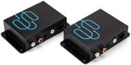 🔌 sewell sound link: bi-directional audio extender up to 2000ft over cat5e/cat6, with 3.5mm & rca inputs/outputs - black logo
