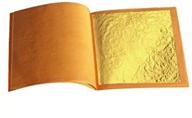 authentic loose edible genuine gold leaf booklet (10 sheets) - 1.6 inches / 4.5 cm logo