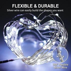 img 1 attached to Enhance Any Occasion with JMEXSUSS 4 Pack 50 LED Fairy Lights: Waterproof, Battery Operated, and Versatile Silver Wire Twinkle Lights for Bedroom, Party, Wedding, Christmas, and More!