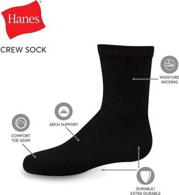 img 1 attached to Hanes Ultimate 12 Pack Socks Black Boys' Clothing