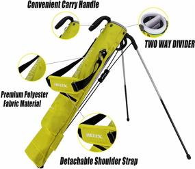 img 1 attached to 🏌️ Lightweight Helix Golf Stand Bag with Shoulder Strap – Compact Easy Carry Sunday Travel Bag for Women and Men Golfer