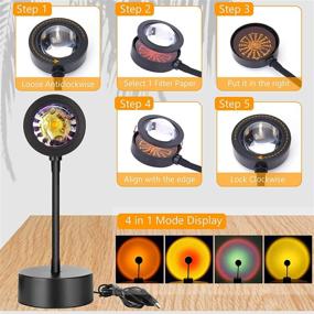 img 3 attached to 🌅 Fanney Sunset Lamp - 4-in-1 Projection Sun Lamp for Enhanced Romantic Ambience with Rainbow, Sunset, Sunset Red, and Sun Effects