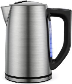 img 4 attached to 1.7L Stainless Steel Electric Kettle with Temperature Control, LED Light, Auto Shut-Off, Boil-Dry Protection, Keeping-Warm, BPA-Free Hot Water Boiler, 1500W Fast Boiling