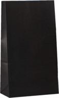 50 pack black paper favor bags: ideal for any occasions, halloween, graduation & diy arts - 5x3x9 inch logo