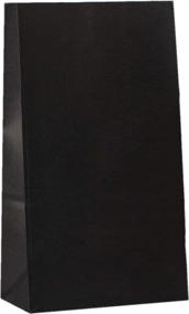 img 4 attached to 50 Pack Black Paper Favor Bags: Ideal for Any Occasions, Halloween, Graduation & DIY Arts - 5x3x9 Inch