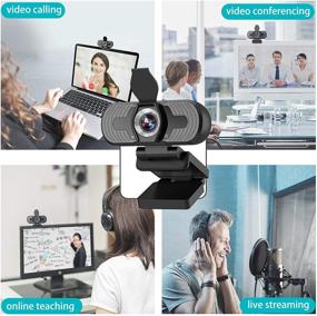 img 2 attached to High-quality 1080P Webcam with Microphone and Privacy Cover for Video Conferencing, Gaming, and Skype - Plug and Play!