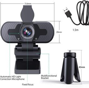 img 3 attached to High-quality 1080P Webcam with Microphone and Privacy Cover for Video Conferencing, Gaming, and Skype - Plug and Play!