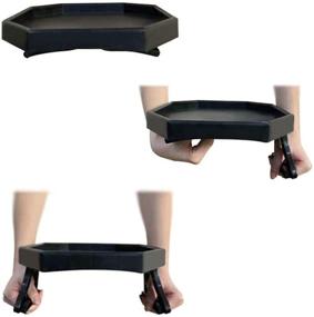 img 1 attached to 🖤 Black Forzaddik Clip-On Table for Side Tables and Sofa Armrest, Recliner Armchair Organizer Tray