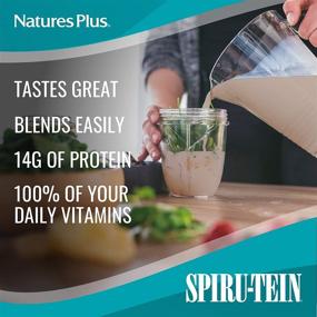 img 2 attached to 🌱 Natural SPIRU-TEIN Shake - Unsweetened Vanilla, 1.63 lbs - Protein Powder, Meal Replacement, Energy Boost - Diabetic-friendly - Vegetarian, Gluten-Free - 32 Servings