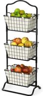 🖤 black 3-tier rigid wire market fruit basket stand by simplehouseware логотип