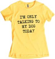 🐶 yavaso women's & teens t shirt - dog lover shirt: talking to my dog today - i love my dog novelty clothing логотип