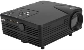 img 4 attached to 📽️ Compact Black Home Cinema Projector: Mini Portable 1920x1080 80LM HD Movie Projector for Desktop, DVD, Mobile Phone & Game Console
