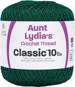 img 4 attached to Нить для вязания Coats Crochet Classic, 10, Темно-зеленая - прочная и яркая нить для красивых вязаных проектов