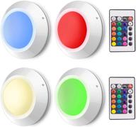 🌈 honwell rgb push lights - пультом управляемые цветные светильники, работающие от батареи, с возможностью смены 16 цветов. светильники липучки для шкафа, классной комнаты, шкафчика, полки и стойки. логотип