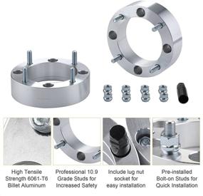 img 2 attached to 🔧 Расширители колесных арок 2 дюйма 4X156 с шпильками 3/8-24, улучшенная совместимость с Polaris Ranger, RZR, Diesel, Sportsman, Xplorer, Kawasaki 300B Lakota, KSF 250 Mojave, KXT 250 Tecate
