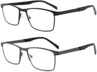 enhanced vision: 2 pack blue light blocking readers for men, combat eyestrain with uv400 protection logo