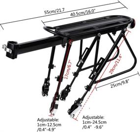 img 1 attached to Lilypelle Bike Carrier Rack: Sturdy 300 LB Capacity, Universal Adjustable Bicycle Luggage Cargo Rack with Rear Reflector - Ideal Cycling Equipment Stand Footstock