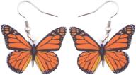 🦋 bonsny big monarch butterfly earrings - trendy fashion insect jewelry for women, girls, and teens - perfect gifts logo