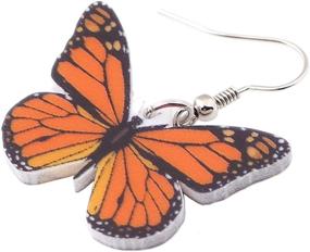 img 2 attached to 🦋 Bonsny Big Monarch Butterfly Earrings - Trendy Fashion Insect Jewelry for Women, Girls, and Teens - Perfect Gifts