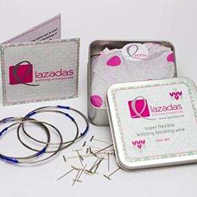 img 4 attached to 🧶 Mixed Set of Lazadas Knitting and Crochet Blocking Wires - Enhance Your Project with Quality Accessories