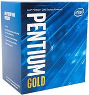 💻 intel pentium gold g-6400 desktop processor: 2 cores, 4.0 ghz, lga1200, intel 400 series chipset, 58w (bx80701g6400) логотип