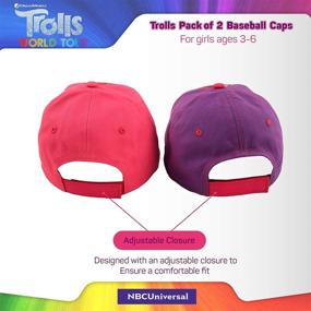 img 1 attached to 🧢 DreamWorks Trolls Poppy Girls Baseball Cap: Trendy 2 Piece Design for Ages 4-7