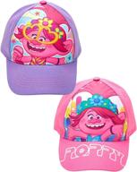 🧢 dreamworks trolls poppy girls baseball cap: trendy 2 piece design for ages 4-7 логотип