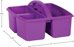 img 3 attached to Assorted Bright Colors Portable Plastic Storage Caddy 6-Pack For Classrooms