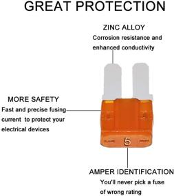 img 3 attached to Ассортимент предохранителей автомобиля MuHize Micro2: 35 шт. лезвийных предохранителей (2021 обновление) - полный набор для автомобиля, лодки, грузовика, внедорожника и дома на колесах с адаптерами Add-a-Circuit и инструментом для извлечения предохранителя.