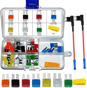 img 4 attached to Ассортимент предохранителей автомобиля MuHize Micro2: 35 шт. лезвийных предохранителей (2021 обновление) - полный набор для автомобиля, лодки, грузовика, внедорожника и дома на колесах с адаптерами Add-a-Circuit и инструментом для извлечения предохранителя.