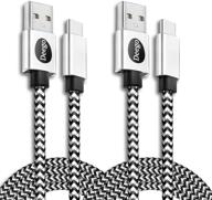 🔌 deego usb-кабель type c: 2 шт. 10 фт (3 м) и 6 фт (1,8 м) быстрая зарядка кабеля для samsung galaxy s10 s9, lg v60 v50, google pixel - usb c-кабель с оплеткой из нейлона. логотип