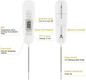 img 3 attached to 🌡️ Regetek Digital Meat Thermometer: Instant Read for Cooking, Grilling, BBQ, and More!