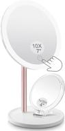 10x magnifying lighted makeup mirror: 💡 rechargeable, portable, and dimmable - perfect for travel! logo